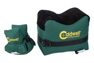Caldwell DeadShot Shooting Bags Front and Rear bag feature green fabric and black soft surface for your rifle